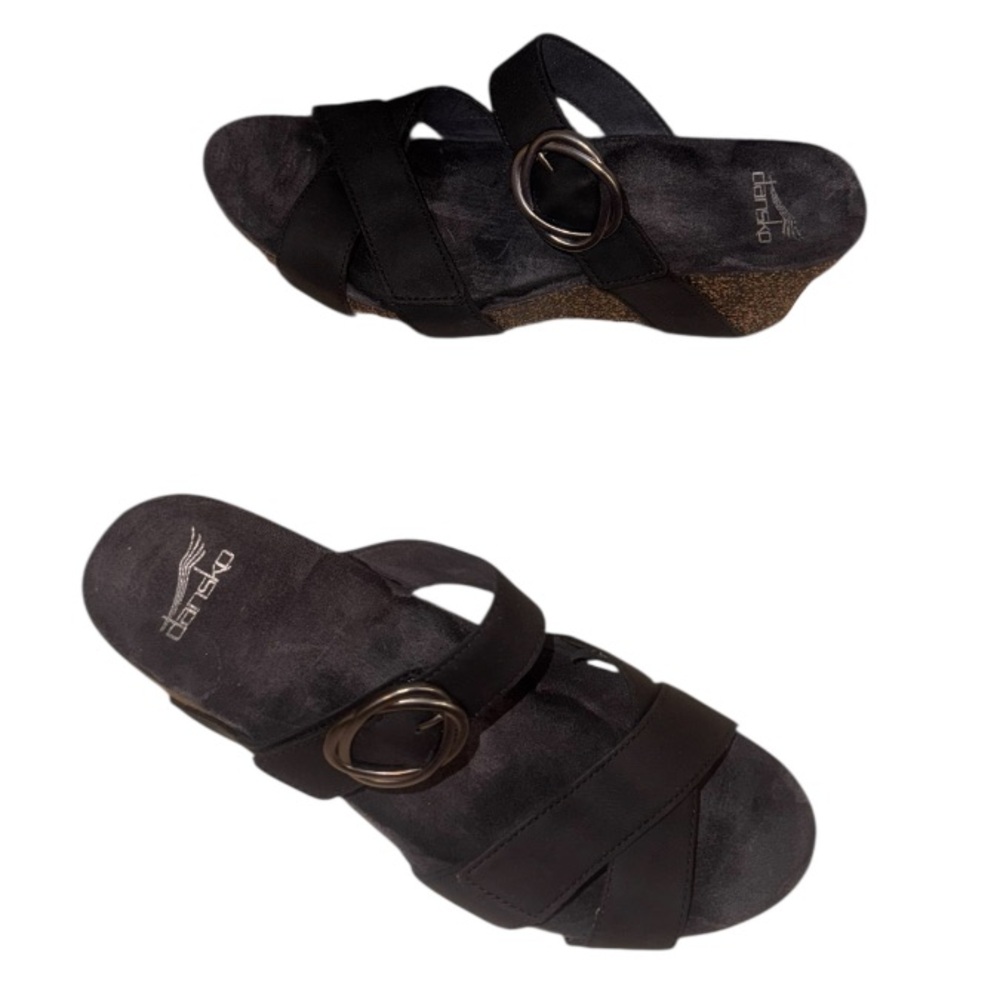 DANSKO SUSIE BLACK wedges women’s sandals size 41 11 - Picture 6 of 17